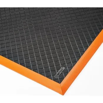 Rohožka Černo-oranžová olejivzdorná průmyslová extra odolná rohož Safety Stance Solid - 315 x 97 x 2,0 cm