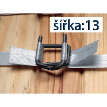 Stahovací páska 1000 ks - Spona vázací pro pásku PES (PET,PP) šíře 13mm, drátěná B4, fosfát