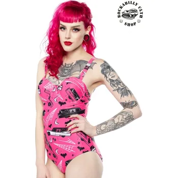 Dámské plavky Dámské plavky Sourpuss Clothing Death Cab One Piece - velikost L