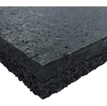 Tlumící dvouvrstvá fitness antivibrační deska Sandwich, FLOMAT - délka 198 cm, šířka 98 cm a výška 1,8 cm