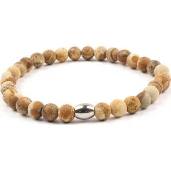 Náramek Moni pánský náramek jaspis obrázkový matný