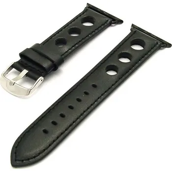 Řemínek na hodinky Apple kožený řemínek 38 mm černý