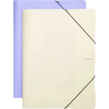 Spisové desky A4 s gumou PASTELINI - žlutá
