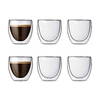 Sklenice Set 6 ks Dvoustěnná sklenice PAVINA 0,08 l - Bodum (Bodum PAVINA dvoustěnná sklenice 0,08 l set 6ks - Bodum)