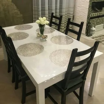 Stolování Mekke sklo Ubrus na stůl z měkkého skla 89x160 cm Ubrus: Průhledná lesklá folie