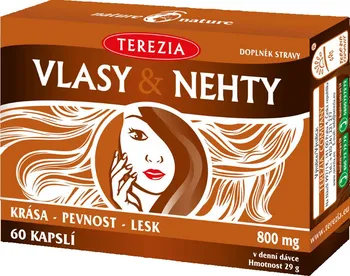 Lék na kožní problémy, vlasy a nehty Terezia Company Vlasy & Nehty 60 kapslí