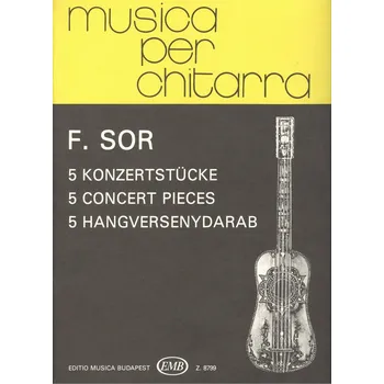 Musica per chitarra: F. Sor - 5 Concert pieces / kytara