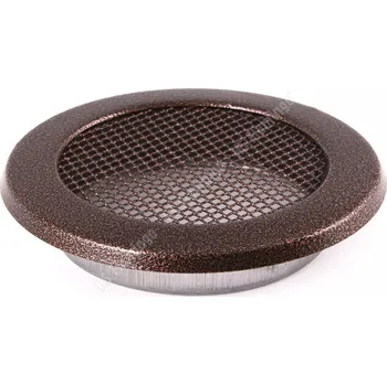 Větrací mřížka Krbová mřížka kulatá 125mm stará měď