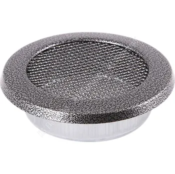 Větrací mřížka Krbová mřížka kulatá 100mm staré stříbro