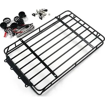 RC vybavení YeahRacing Kovová zahrádka s LED osvětlením pro Traxxas TRX-4 Bronco a Axial SCX10 II Cherokee