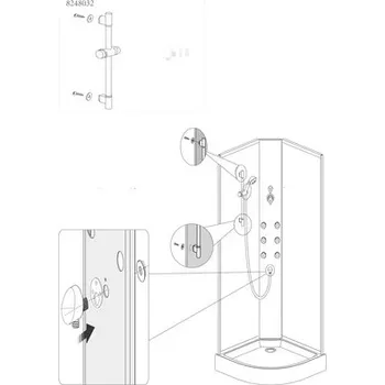 Náhradní sprchová tyč a hadicová přípojka Hawaii