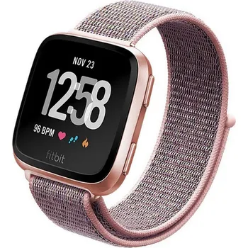 Příslušenství k chytrým hodinkám eses Nylonový řemínek pro Fitbit Versa - Růžový