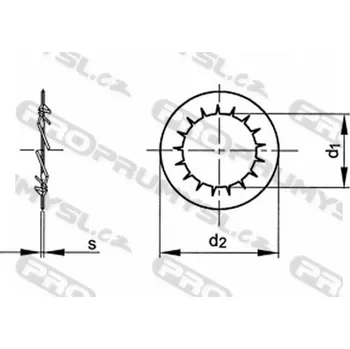 Matice Podložka vějířová vnitřní DIN 6798I M8 / 8,4 pozink