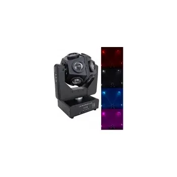 Osvětlovací technika Otočná LED hlava Football Beam 12x 10 W RGBW 4in1, DMX
