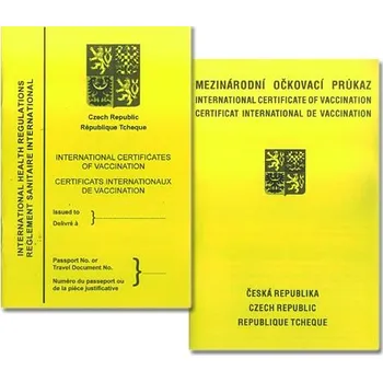 Tiskopis Mezinárodní očkovací vysvědčení cena za: mezinárodní očkovací vysvědčení