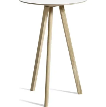 Barový stolek HAY Stolek Copenhague CPH 20 Ø70, oak/white laminate