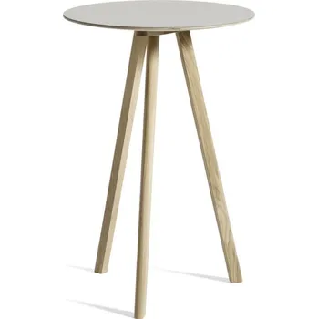 Barový stolek HAY Stolek Copenhague CPH 20 Ø70, oak/off white linoleum