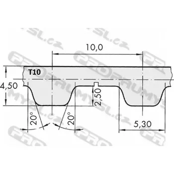 Řemen ozubený T10 970 32 optibelt Alpha Torque