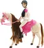 Panenka Teddies Hýbající se kůň a panenka žokejka