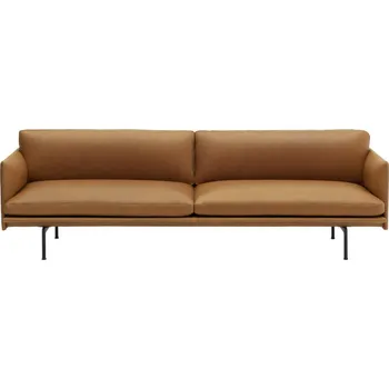 Sedací souprava Muuto Třímístná pohovka Outline, cognac