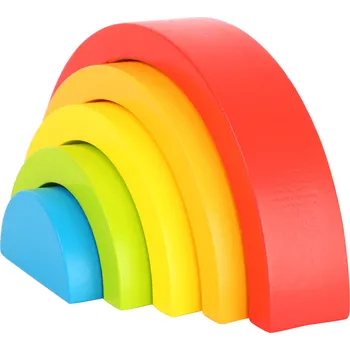 Dřevěná hračka Legler Skládací kostky Duha 5 ks