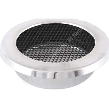 Větrací mřížka Krbová mřížka kulatá 100mm broušený chrom