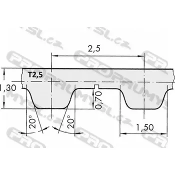 Autodíl Řemen ozubený T2,5 285 8 optibelt Alpha Torque