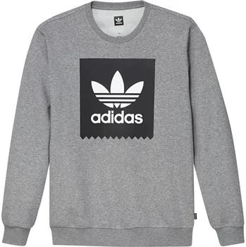 Adidas BB Crewneck Sweatshirt Core Heather/Black/White Pánská mikina Adidas BB Crewneck Sweatshirt Core Heather/Black/White