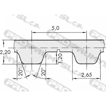 Řemen ozubený T5 600 8 optibelt Alpha Torque