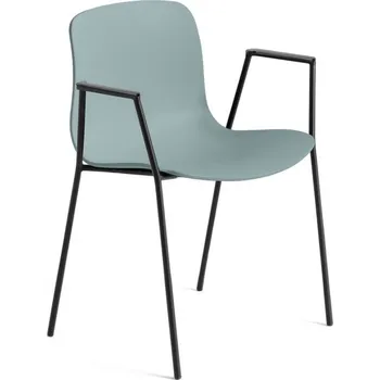 Jídelní židle HAY Židle AAC 18 Black Powder Coated Steel, dusty blue