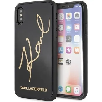Pouzdro na mobilní telefon Karl Lagerfeld original case pro iPhone X/XS černé