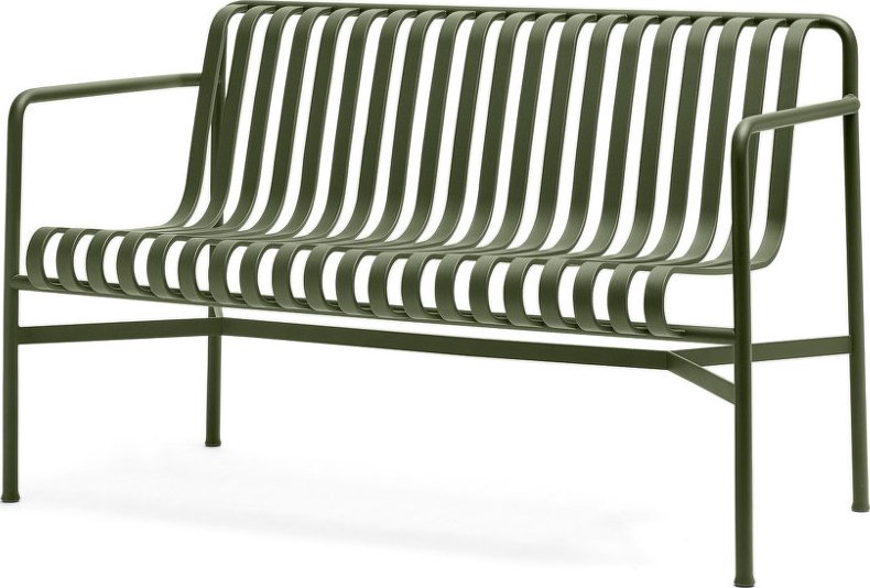 HAY Lavička Palissade Dining Bench, olive