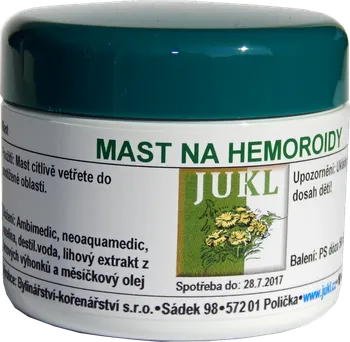 Bylinná léčivá mast JUKL Mast na hemoroidy 50 ml
