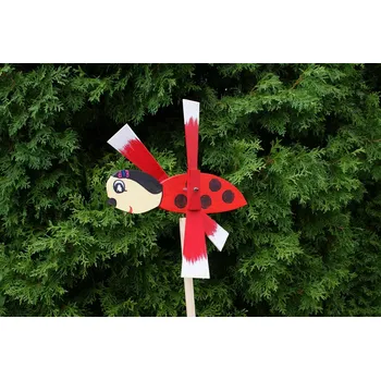 Zahradní dekorace Dřevěný větrník - Beruška