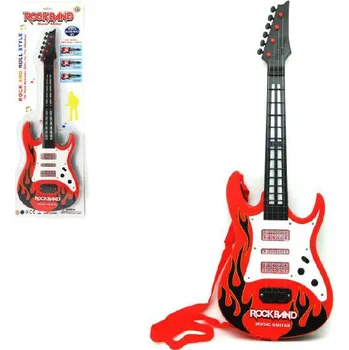 Hudební nástroj pro děti Teddies Elektrická dětská kytara červená