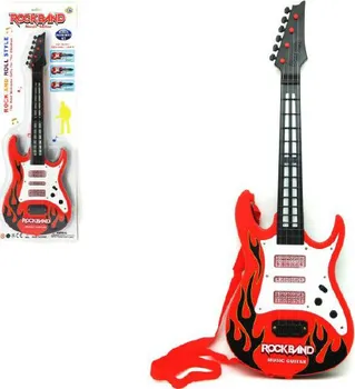 Hudební nástroj pro děti Teddies Elektrická dětská kytara červená