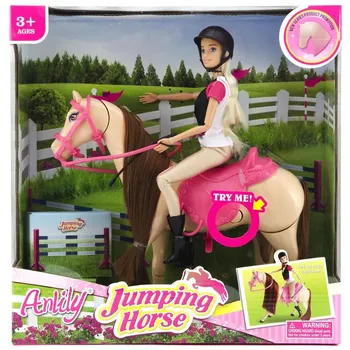 Teddies Hýbající se kůň a panenka žokejka Panenka Teddies Hýbající se kůň a panenka žokejka