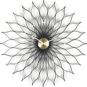 Hodiny Vitra Hodiny Sunflower, black ash/brass