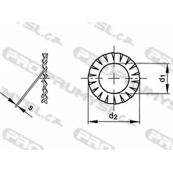 Matice Podložka vějířová vnější DIN 6798A M7 / 7,4 pozink