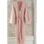 Dámský elegantní župan DESTAN v dárkovém balení - Starorůžová, L, Soft Cotton