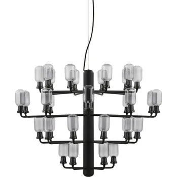 Normann Copenhagen Lustr Amp Chandelier Large, smoke/black