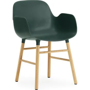 Jídelní židle Normann Copenhagen Židle Form s područkami, green/oak