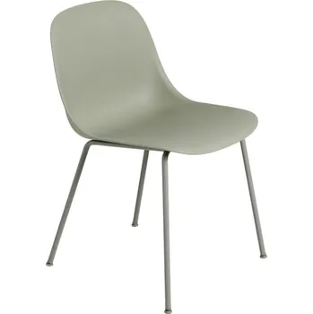 Jídelní židle Muuto Židle Fiber Side Chair Tube Base, dusty green
