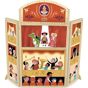 Loutkové divadlo Vilac Dřevěné divadlo Mon Joli 3 loutky