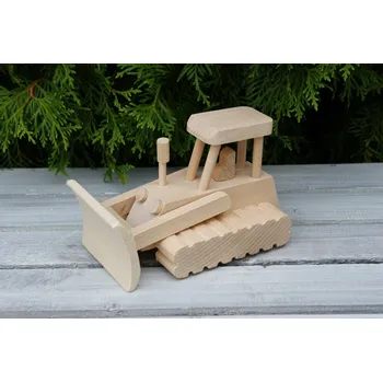 Dřevěná hračka Dřevěný buldozer