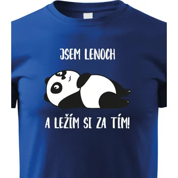 Chlapecké tričko Dětské tričko Jsem lenoch a ležím si za tím!, Barva Modrá, Velikost 158 cm/12 roků, Canvas Dětské tričko Bezvatriko.cz 1