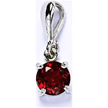 Přívěsek Stříbrný přívěšek, zirkon rubín, šperky se zirkony, P 1250/2