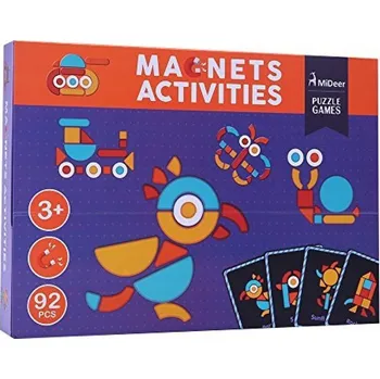 magnetka pro dítě Mideer Magnetická tabulka 92 dílků tvary