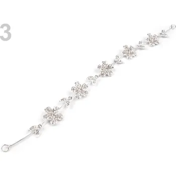Ozdoba do vlasů Štrasová ozdoba do vlasů 3 1ks