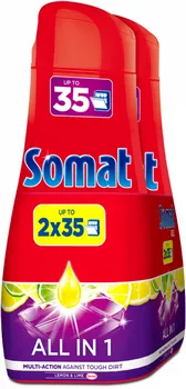 Somat All in 1 Lemon&Lime gel do myčky 2x630 ml